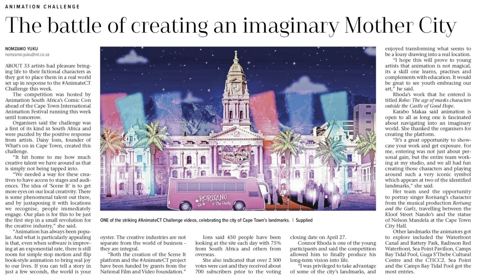 Weekend Argus Article